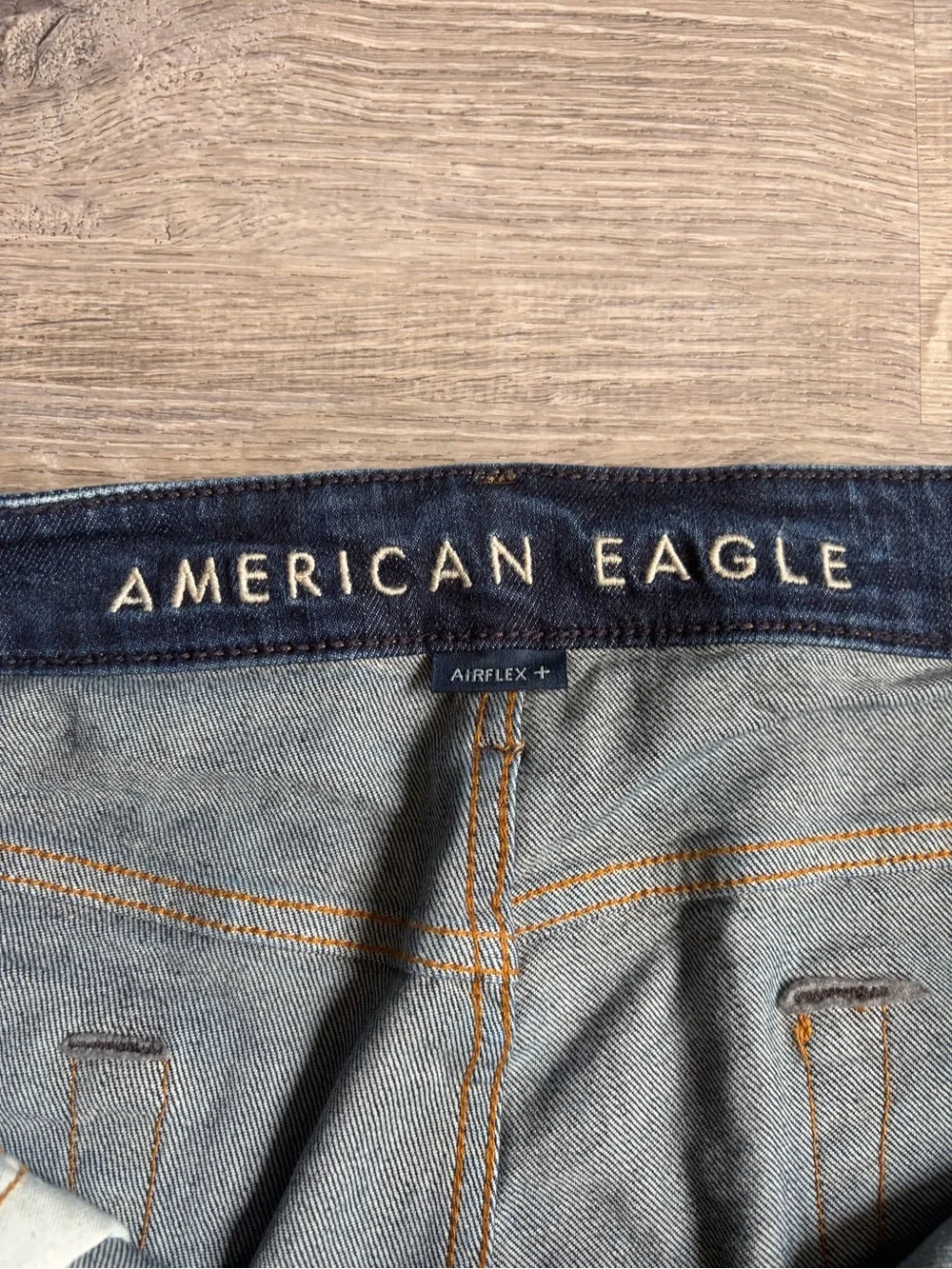 American Eagle Dark Wash Athletic Straight Jeans 36x32